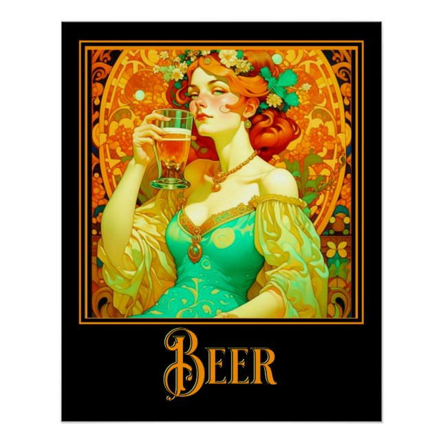 Poster Bière Art Nouveau (Devant)