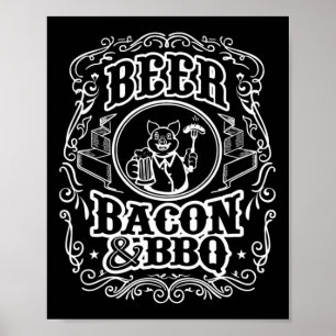 Poster Bière Bycon Et Bbq