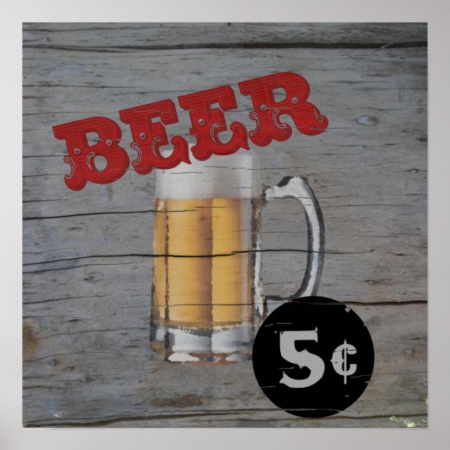 Poster Bière de 5 cents (Devant)