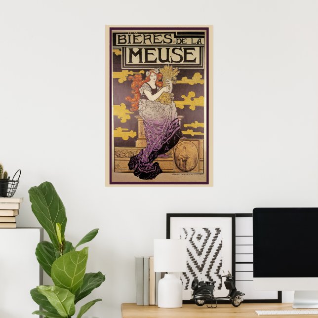 Poster Biere de la Meuse par Marc Auguste Bastard (Bureau à domicile)