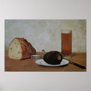 Poster Bière de la vie et radis toujours - Albert Anker