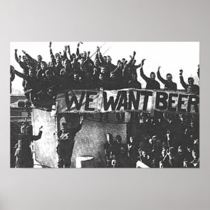 Poster Bière de prohibition vintage, millésime 1930, art 