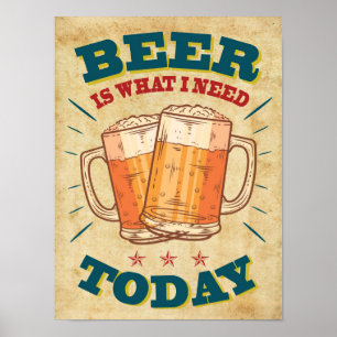 Poster Bière vintage