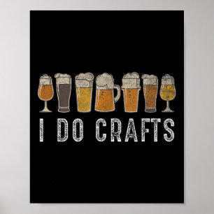 Poster Bières artisanales vintage Je fais de l'artisanat