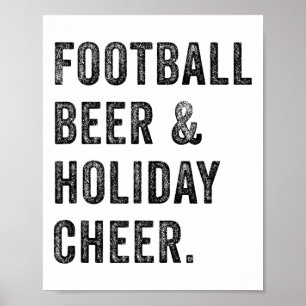 Poster Bières de Footll et joie des Fêtes Thanksgiving No