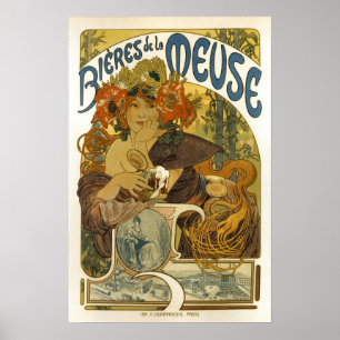 Poster Bieres De La Meuse Publicité Vintage