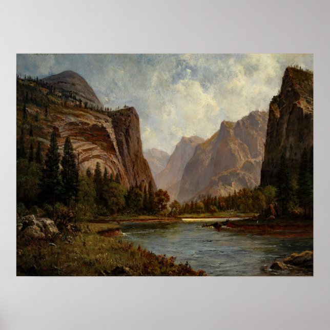 Poster Bierstadt Portes de Yosemite Peinture (Devant)