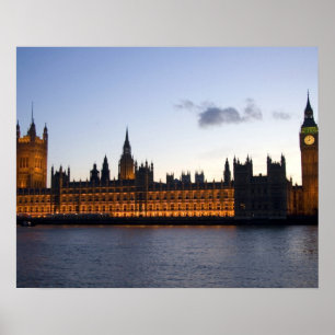 Poster Big Ben et les Houses of Parliament dans la ville