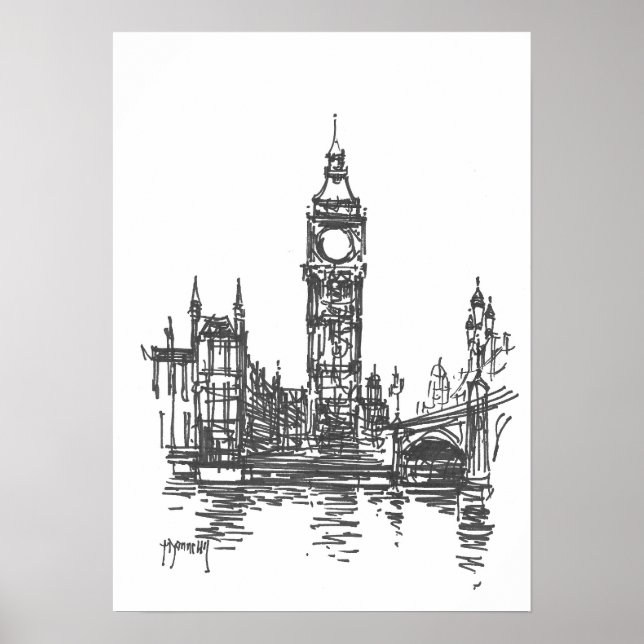 Poster Big Ben London (Devant)