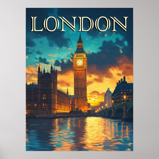 Poster Big Ben, Londres Travel (Devant)