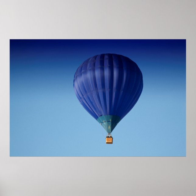 Poster Big Blue Hot Air Balloon (Devant)