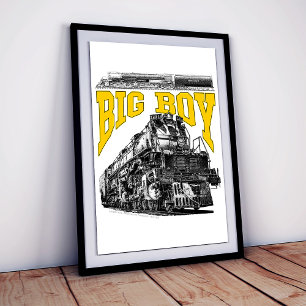 Poster Big Boy 4014 Loco à vapeur. Union Pacific Classe 4