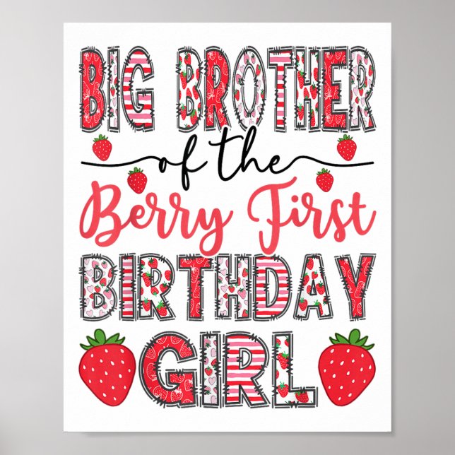 Poster Big Brother Du Berry Premier Anniversaire Fille Pa (Devant)