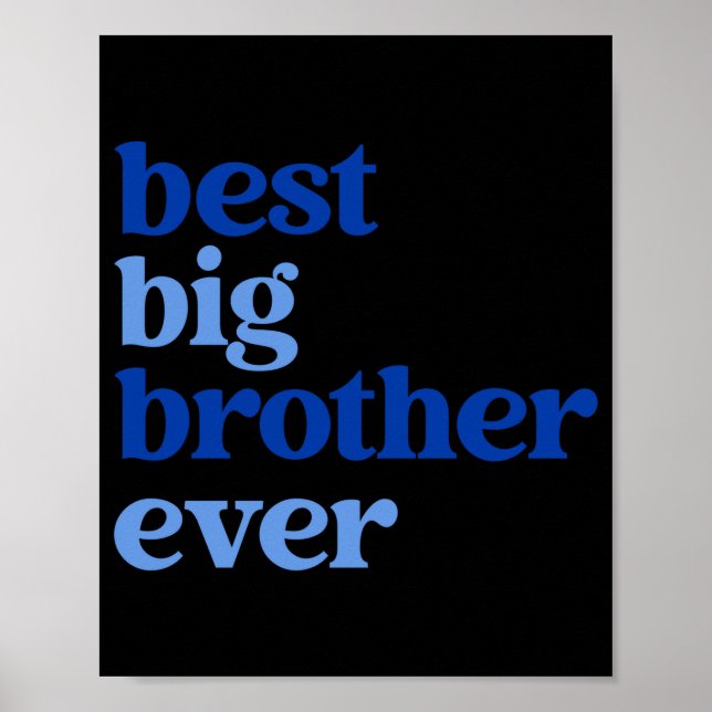 Poster Big Brother Ever Gray With Blue Text Boys _1  (Devant)