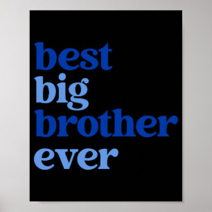 Poster Big Brother toujours gris avec texte bleu garçons