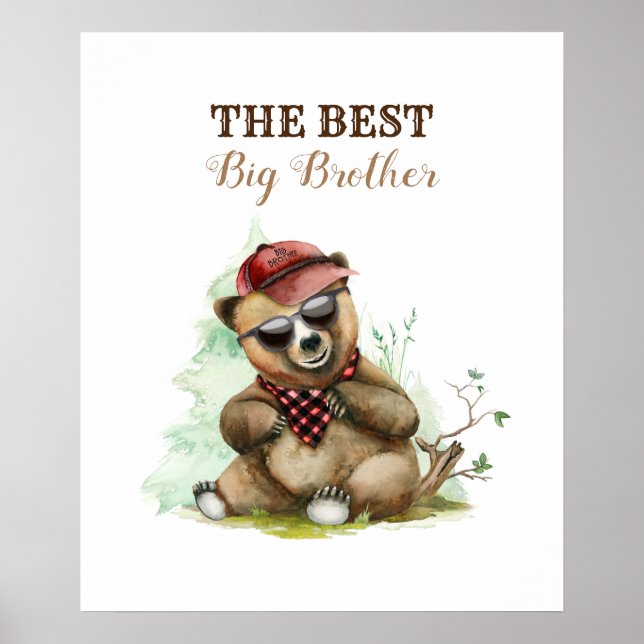 Poster Big Brother - Young Bear - Lumberjack Theme (Devant)