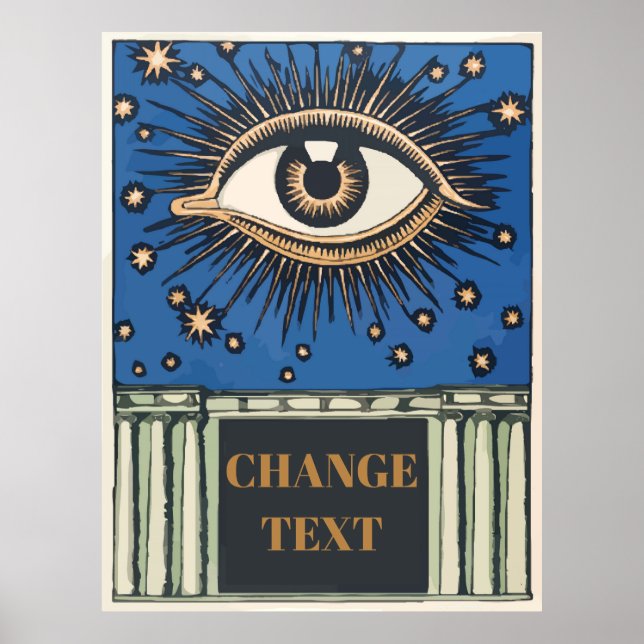 Poster Big Eye, modifier le texte (Devant)