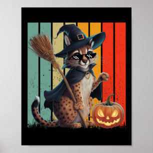 Poster Big Floppa Mème Caracal Chat Halloween