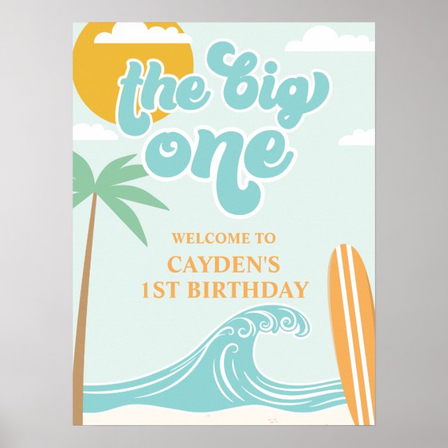 Poster Big One Surf Beach 1er anniversaire Accueil (Devant)