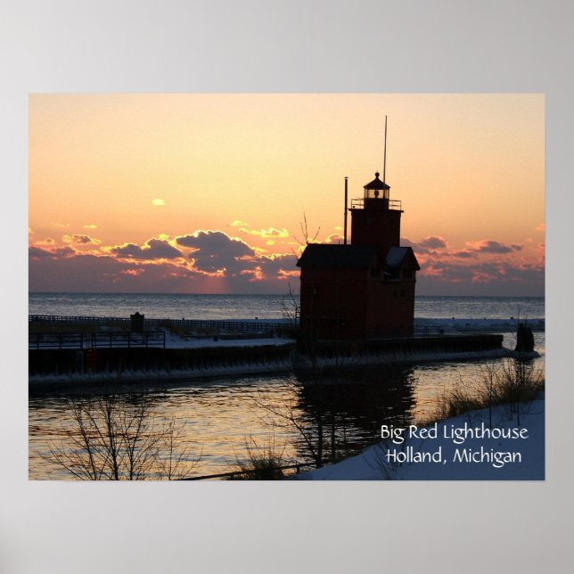 Poster Big Red Lighthouse (Devant)