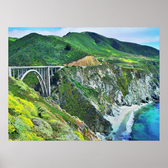 Poster Big Sur Bixby Bridge Imprimer (Devant)