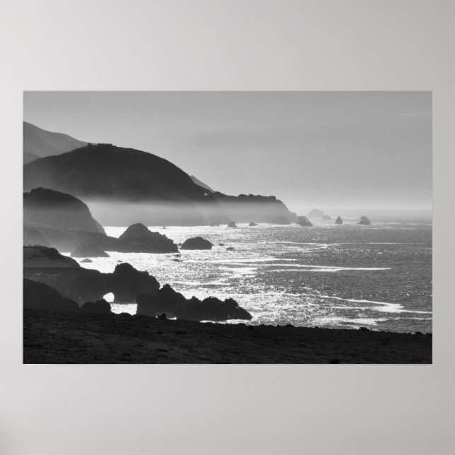 Poster Big Sur Coast par Lisa Lavin (Devant)