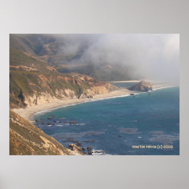 Poster Big Sur Rocky Beach (Devant)