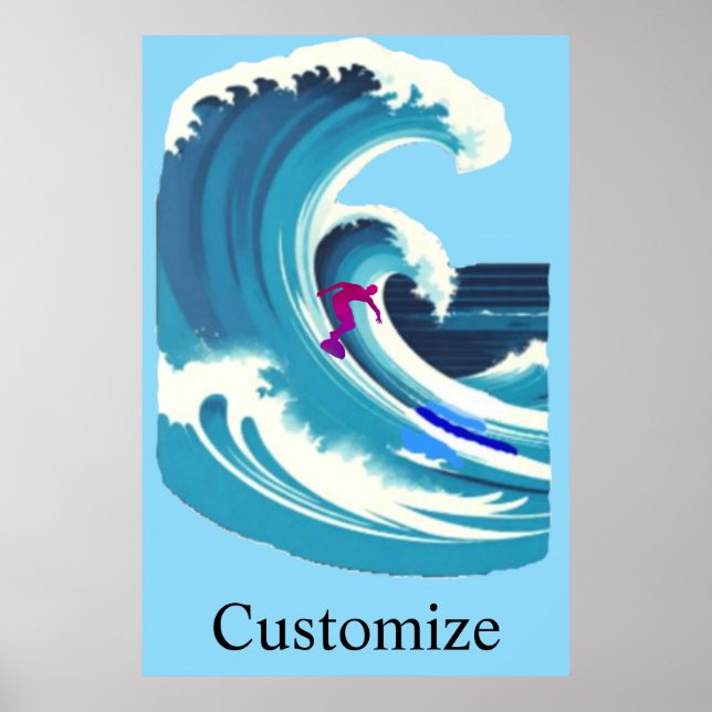 Poster Big Wave Surfer Thunder_Cove (Devant)