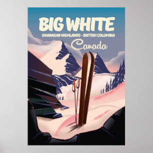 Poster Big White Colombie-Britannique Canada ski.