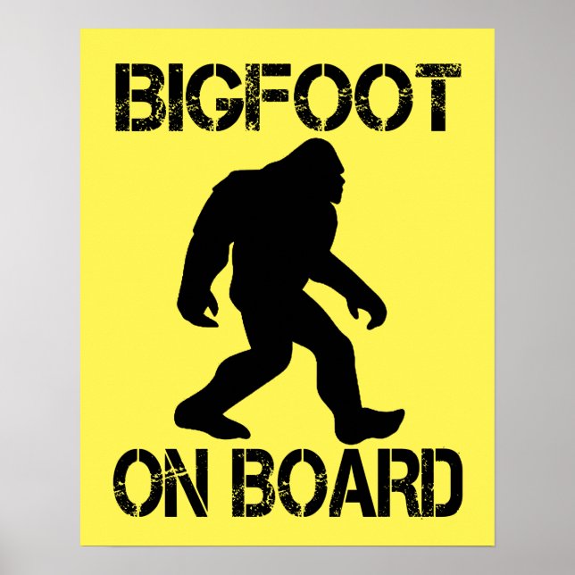 Poster Bigfoot à bord - Funny Bigfoot (Devant)