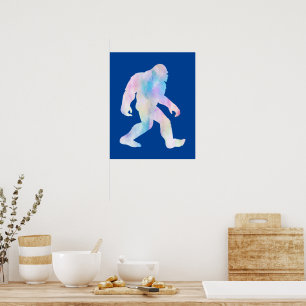 Poster Bigfoot à l'aquarelle