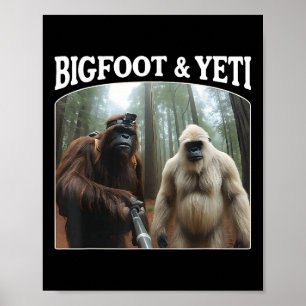 Poster Bigfoot & Yéti Sasquatch drôle de Bigfoot Vlog
