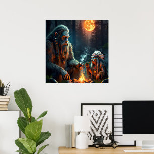 Poster Bigfoot et la forêt principale de Lune