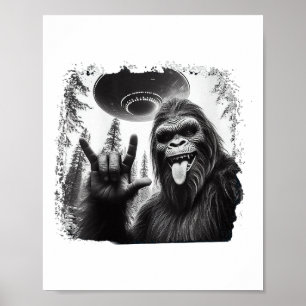 Poster Bigfoot et Ufo Bigfoot Rock On - Randonnée et amat