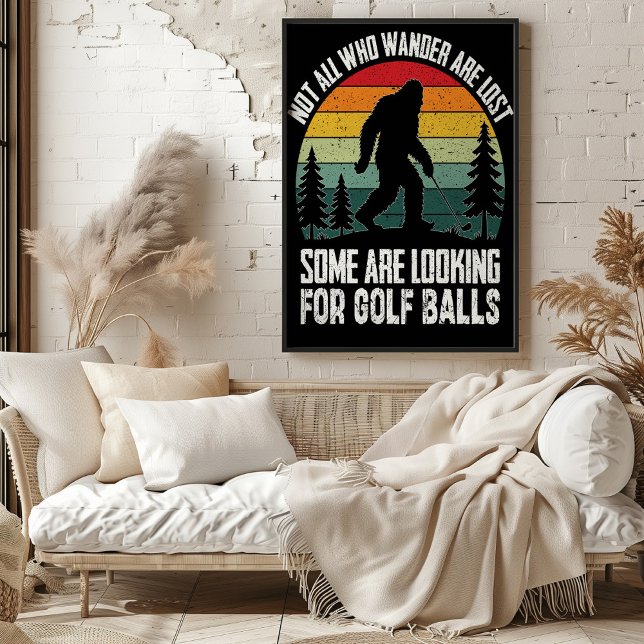 Poster Bigfoot Golf Ball Hunter (Créateur téléchargé)