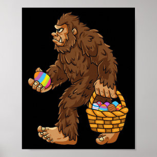 Poster Bigfoot Oeuf Fête de Pâques Garçons Filles Enfants