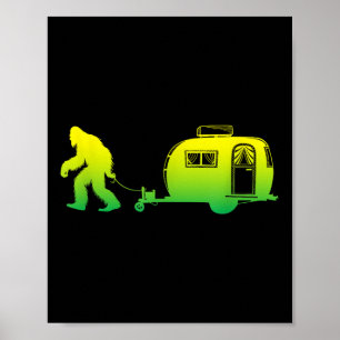Poster Bigfoot Rv Motorhome Camping Sasquatch Campervan G