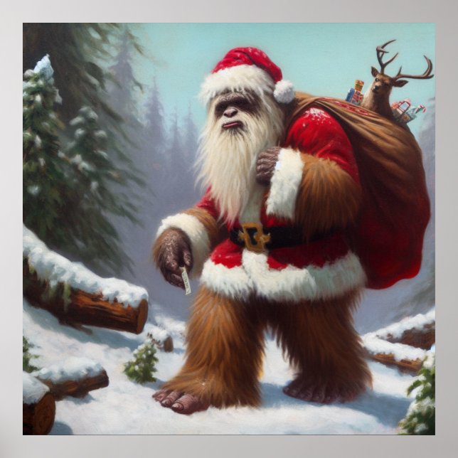 Poster Bigfoot Santa Claus (Devant)