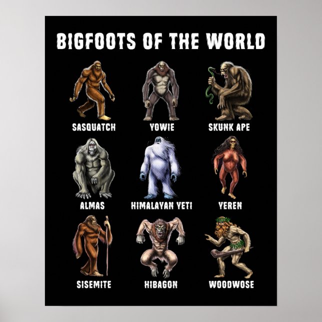Poster Bigfoots Du Monde (Devant)