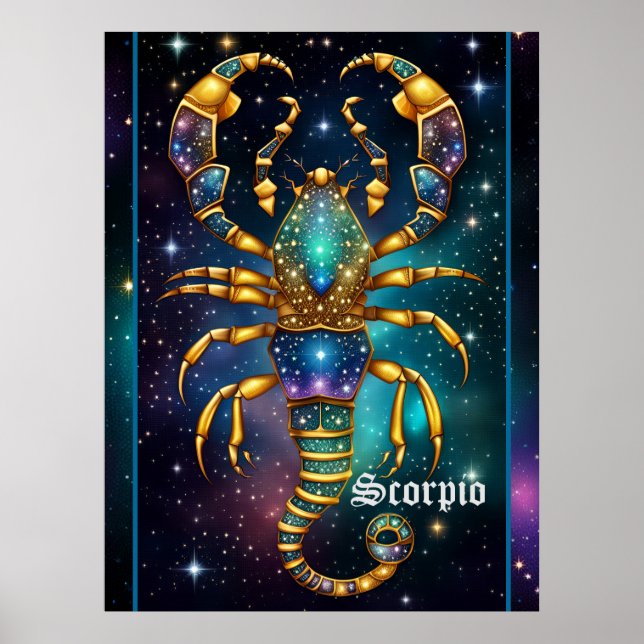 Poster Bijoux Galaxie Zodiac Scorpio (Devant)