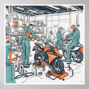 Poster Bike Shop - Art Print