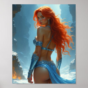 Poster Bikini déesse du feu et de la glace