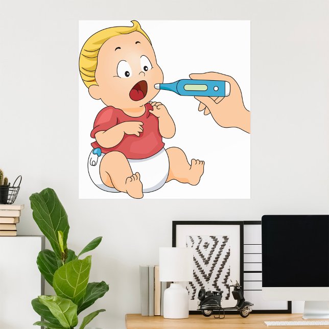 Poster Bilan de la température du bébé Santé pédiatrique (Créateur téléchargé)