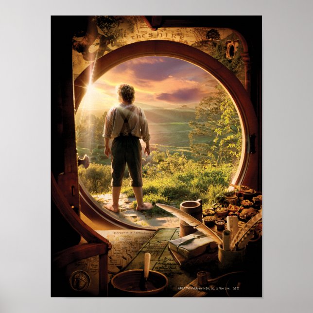 Poster BILBO BAGGINS™ Retour dans le collage de shire (Devant)