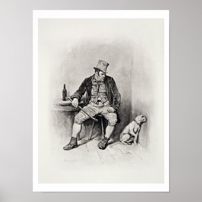 Poster Bill Sykes et son chien, de "Charles Dickens : A G (Devant)