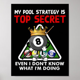 Poster Billard amusant Art Pour Hommes Femmes Billard Poo