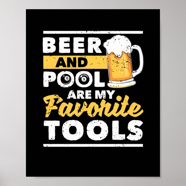 Poster Billard amusant billard 8 billard (Devant)