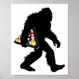 Poster Billard Bigfoot Avec Billard Sasquatch Snooker