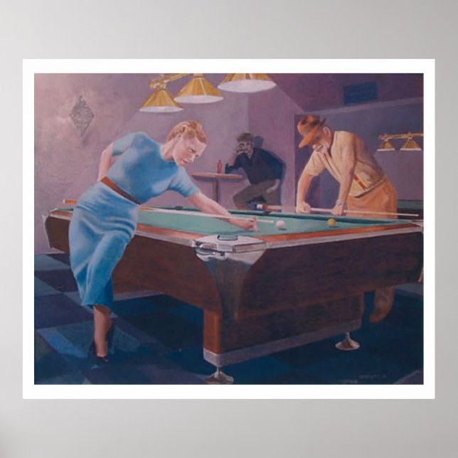 Poster Billard Dame (Devant)