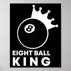 Poster Billard Huit Ball King 8 Ball Pool Joueur Lucky